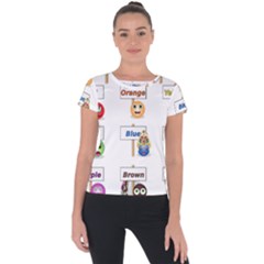 Graphic-smiley-color-diagram Short Sleeve Sports Top 