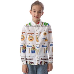 Graphic-smiley-color-diagram Kids  Long Sleeve Shirt by Jancukart