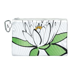 Lotus-flower-water-lily Canvas Cosmetic Bag (large) by Jancukart