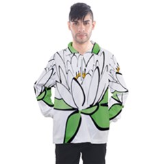 Lotus-flower-water-lily Men s Half Zip Pullover by Jancukart