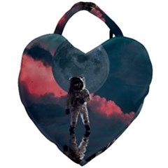 Astronaut-moon-space-nasa-planet Giant Heart Shaped Tote by Jancukart