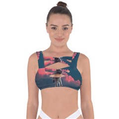 Astronaut-moon-space-nasa-planet Bandaged Up Bikini Top by Jancukart