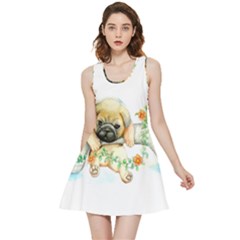 Pug-watercolor-cute-animal-dog Inside Out Reversible Sleeveless Dress by Jancukart