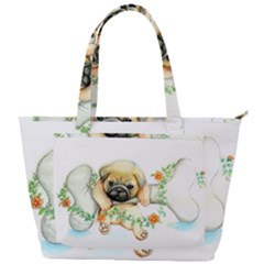 Pug-watercolor-cute-animal-dog Back Pocket Shoulder Bag 