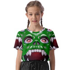 Monster-mask-alien-horror-devil Kids  Basic Tee by Jancukart