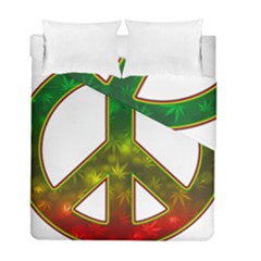 Peace-rastafarian Duvet Cover Double Side (full/ Double Size) by Jancukart