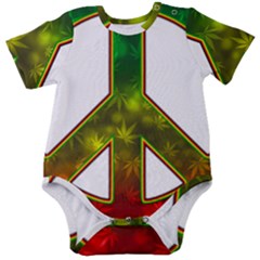 Peace-rastafarian Baby Short Sleeve Onesie Bodysuit