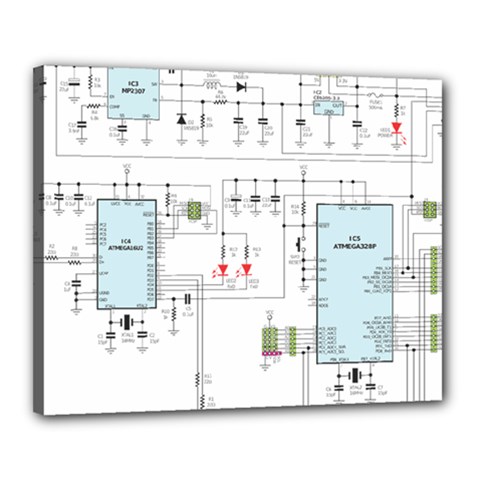 Circuits-electronics-atmel Canvas 20  X 16  (stretched)