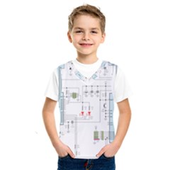 Circuits-electronics-atmel Kids  Basketball Tank Top by Jancukart