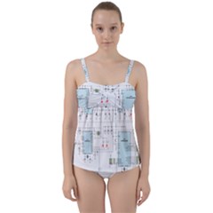 Circuits-electronics-atmel Twist Front Tankini Set by Jancukart