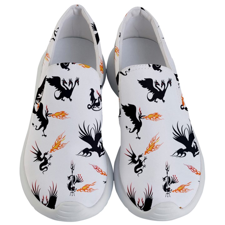 Dragon-phoenix-fire-bird-ancient Women s Lightweight Slip Ons