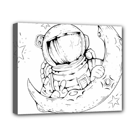 Astronaut-moon-space-astronomy Canvas 10  X 8  (stretched)