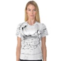 Astronaut-moon-space-astronomy V-Neck Sport Mesh Tee View1