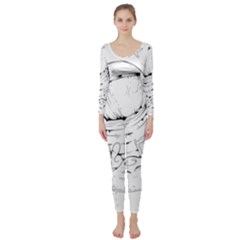 Astronaut-moon-space-astronomy Long Sleeve Catsuit