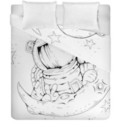Astronaut-moon-space-astronomy Duvet Cover Double Side (california King Size) by Jancukart