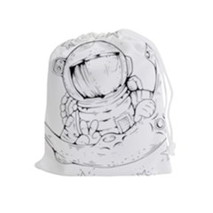 Astronaut-moon-space-astronomy Drawstring Pouch (XL)
