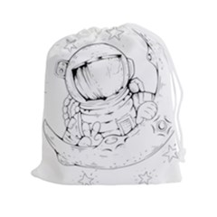 Astronaut-moon-space-astronomy Drawstring Pouch (2XL)