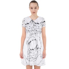 Astronaut-moon-space-astronomy Adorable in Chiffon Dress