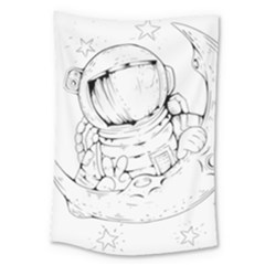 Astronaut-moon-space-astronomy Large Tapestry