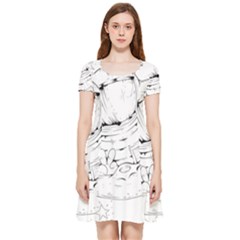 Astronaut-moon-space-astronomy Inside Out Cap Sleeve Dress