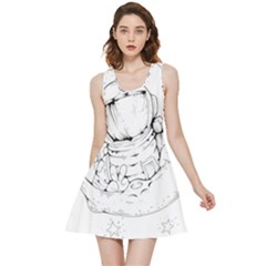 Astronaut-moon-space-astronomy Inside Out Reversible Sleeveless Dress