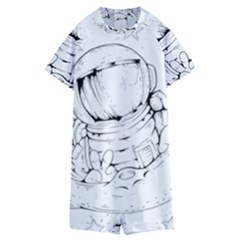 Astronaut-moon-space-astronomy Kids  Boyleg Half Suit Swimwear