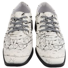 Astronaut-moon-space-astronomy Women Heeled Oxford Shoes