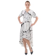 Astronaut-moon-space-astronomy Front Wrap High Low Dress