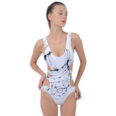 Astronaut-moon-space-astronomy Side Cut Out Swimsuit by Jancukart
