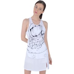 Astronaut-moon-space-astronomy Racer Back Mesh Tank Top