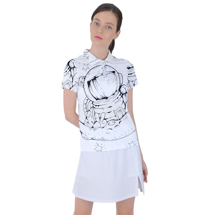 Astronaut-moon-space-astronomy Women s Polo Tee