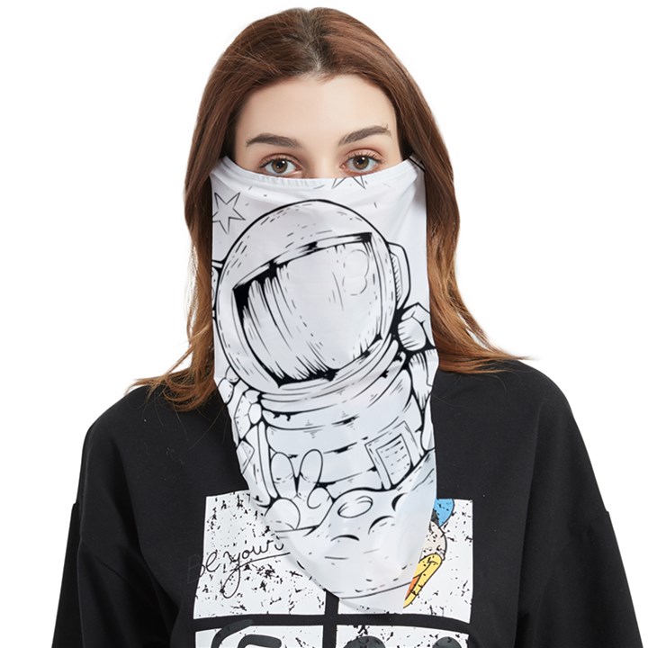 Astronaut-moon-space-astronomy Face Covering Bandana (Triangle)