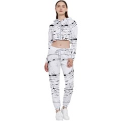 Astronaut-moon-space-astronomy Cropped Zip Up Lounge Set