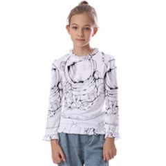 Astronaut-moon-space-astronomy Kids  Frill Detail Tee