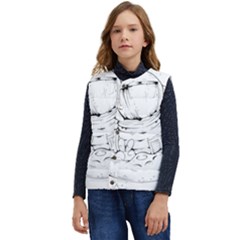 Astronaut-moon-space-astronomy Kid s Short Button Up Puffer Vest	