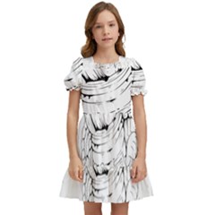 Astronaut-moon-space-astronomy Kids  Puff Sleeved Dress