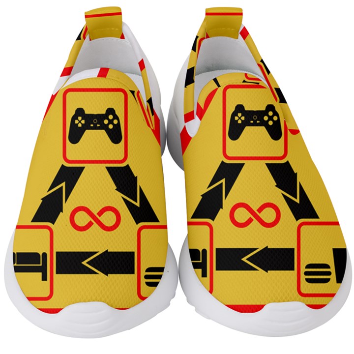 Gamer-geek-video-game-sign-fan Kids  Slip On Sneakers