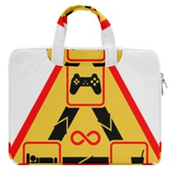 Gamer-geek-video-game-sign-fan Macbook Pro13  Double Pocket Laptop Bag by Jancukart