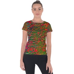 Background-pattern-texture- Short Sleeve Sports Top 