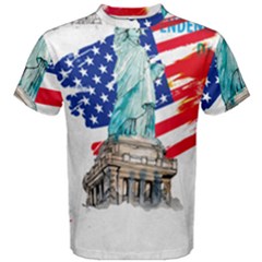 Statue Of Liberty Independence Day Poster Art Men s Cotton Tee by Jancukart