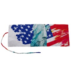 Statue Of Liberty Independence Day Poster Art Roll Up Canvas Pencil Holder (S)