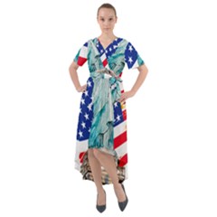 Statue Of Liberty Independence Day Poster Art Front Wrap High Low Dress