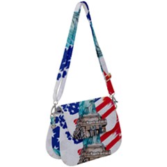 Statue Of Liberty Independence Day Poster Art Saddle Handbag by Jancukart