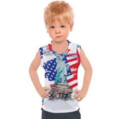 Statue Of Liberty Independence Day Poster Art Kids  Sport Tank Top