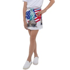 Statue Of Liberty Independence Day Poster Art Kids  Tennis Skirt