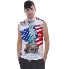 Statue Of Liberty Independence Day Poster Art Men s Regular Tank Top