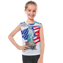 Statue Of Liberty Independence Day Poster Art Kids  Mesh Tank Top by Jancukart