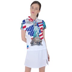 Statue Of Liberty Independence Day Poster Art Women s Polo Tee