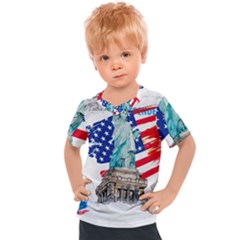 Statue Of Liberty Independence Day Poster Art Kids  Sports Tee