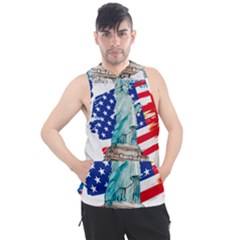 Statue Of Liberty Independence Day Poster Art Men s Sleeveless Hoodie by Jancukart